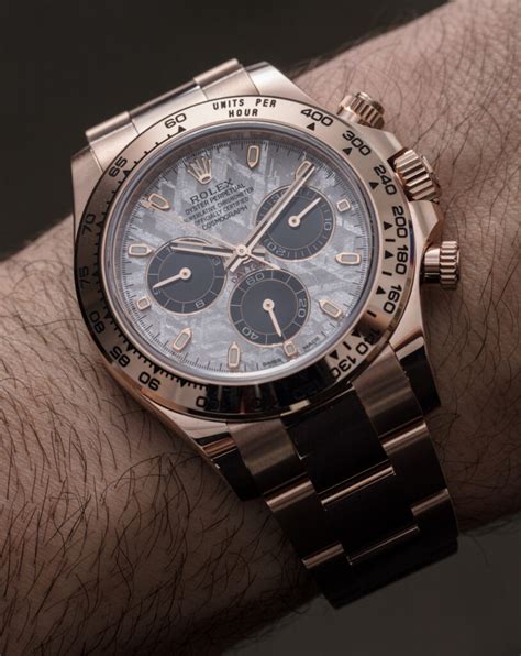 gold rolex daytona pearl face|daytona white gold meteorite dial.